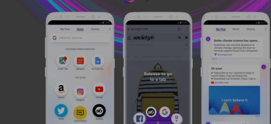 متصفح Opera Touch  الجديد